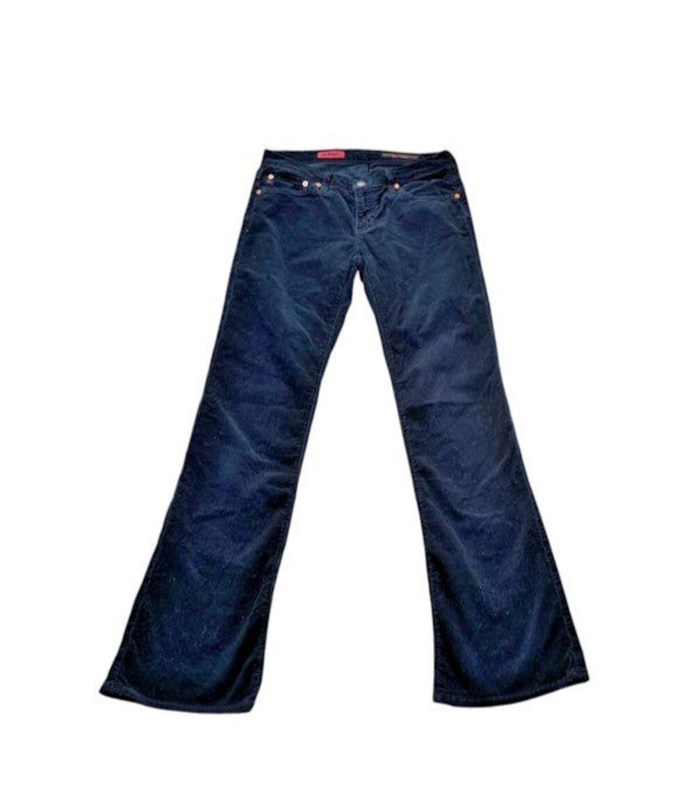 AG Adriano Goldschmied Pants Womens 28R Black The Angel Bootcut Corduroy Low